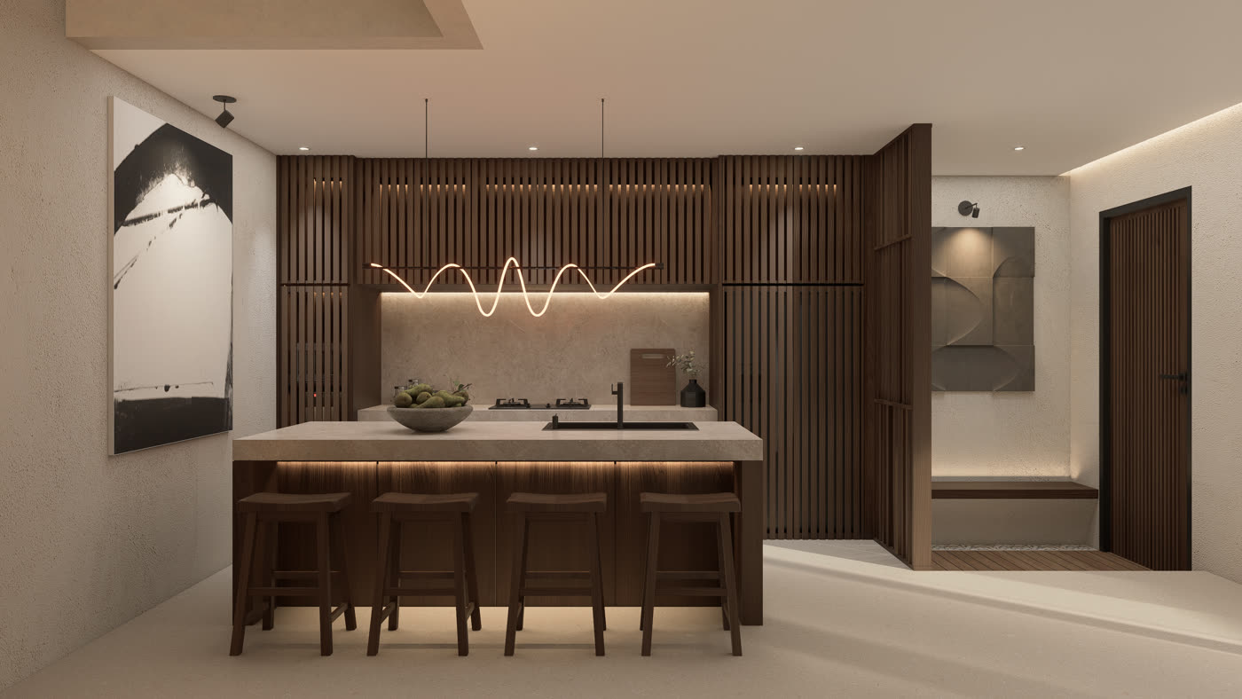 Kitchen · Dark interior scheme